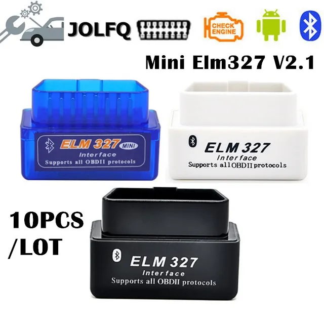 2018 Супер Мини elm327 bluetooth v2.1 10 шт./лот ELM 327 Bluetooth для Android/Symbian Авто считыватель кодов