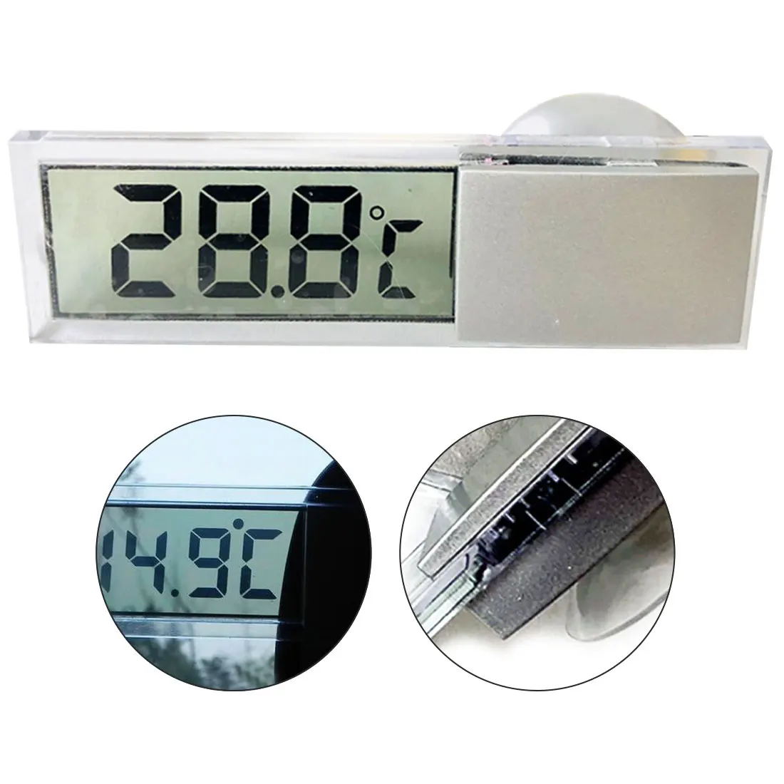 New Weather Station LCD Digital Car Thermometer Thermostat Timer Clock Temperature Instruments Sensor Wall Type Meter -20-110C |