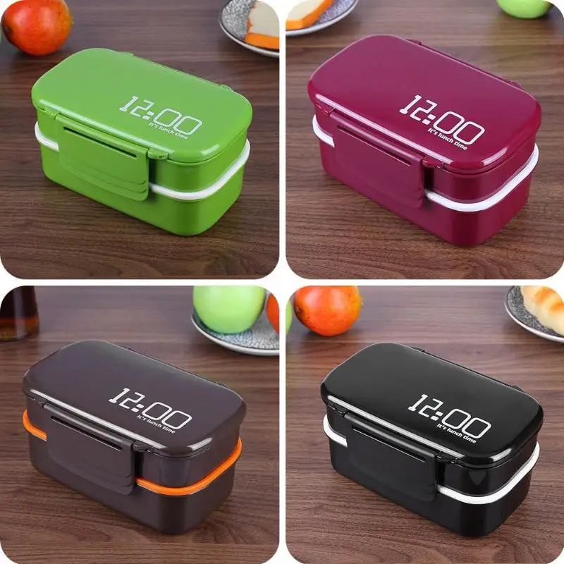 1400 мл двухслойный пластиковый Ланч бокс микроволновая печь Bento box пищевой
