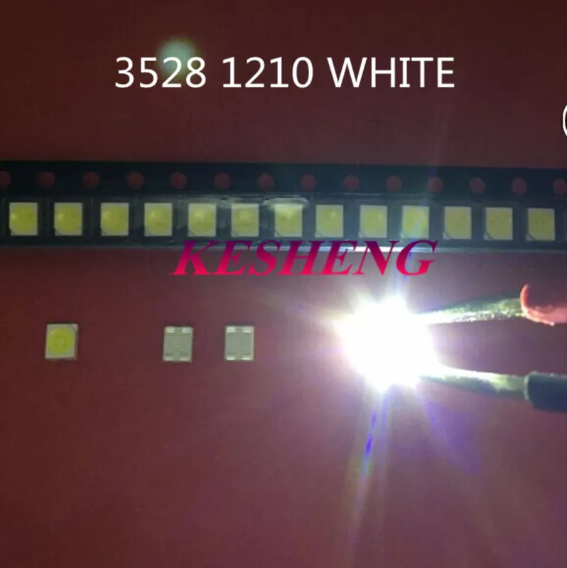 0 2 W SMD1000pcs 1210 Светодиодная лампа из бисера 21 25lm белый SMD LED 3528 холодный бисер
