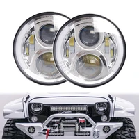 free 2x 60w 7 inch led headlights on the field high beam with drl daytime running lights for car off road niva lada 4x4 tuning