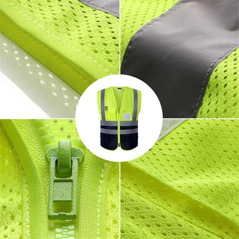 Открытый Ночной езда бег Hi Vis жилет безопасности Светоотражающая куртка для