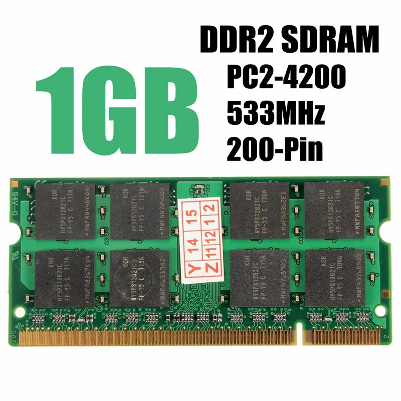 DDR2 533 МГц 1 Гб памяти для RAM PC2 4200 без ECC DIMM SD 200 Контактов настольного ноутбука ПК