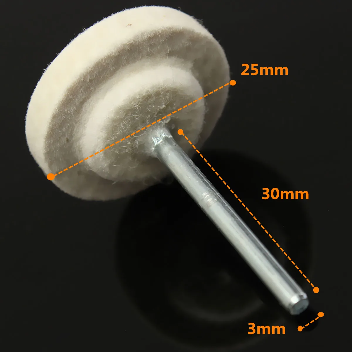 

1/5Pcs D25mm T Type Felt Wool Polishing Head Buffing Pad Wheel Tool For Rotary