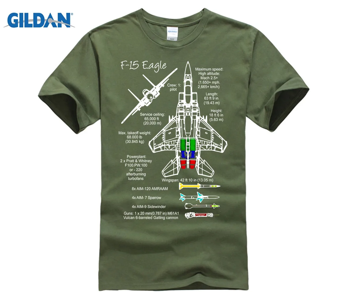 GILDAN 2018 F-15 футболка с орлом-The Fighting Eagles | Мужская одежда