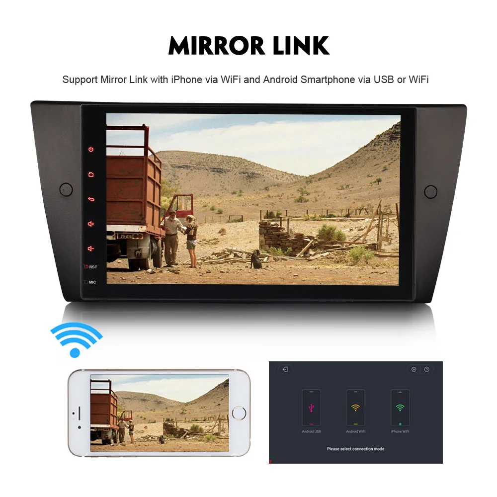 Автомагнитола 9 дюймов Android 8 1 спутниковая навигация DAB + Wi Fi 4G GPS RDS DVR OBD BT Bluetooth