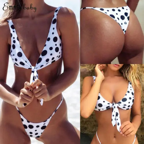 Women's Bandage Bikini Set Push-up Swimsuit High Waist Bathing Swimwear Fashion | Женская одежда