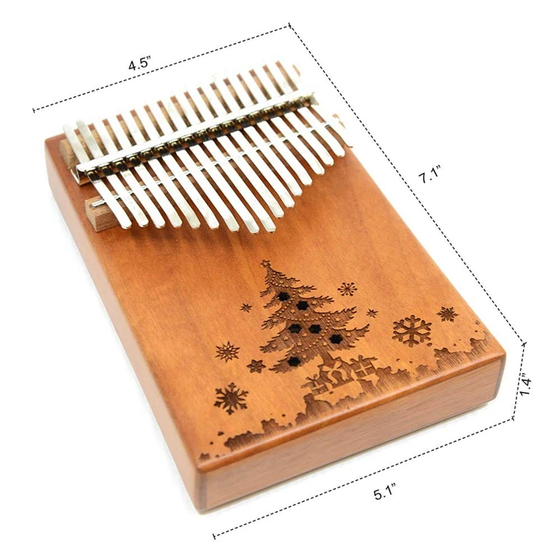 17 клавишный Kalimba большой палец пианино твердое красное дерево корпус клавиатура