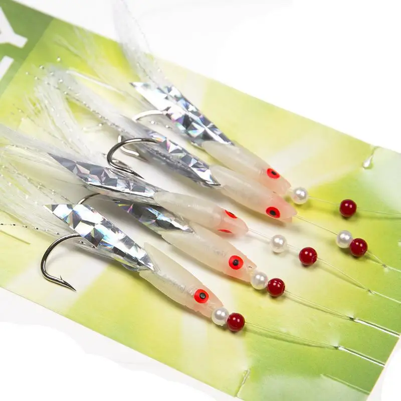 5 шт./компл. углеродистая сталь скумбрия перья бас треска приманка для морской