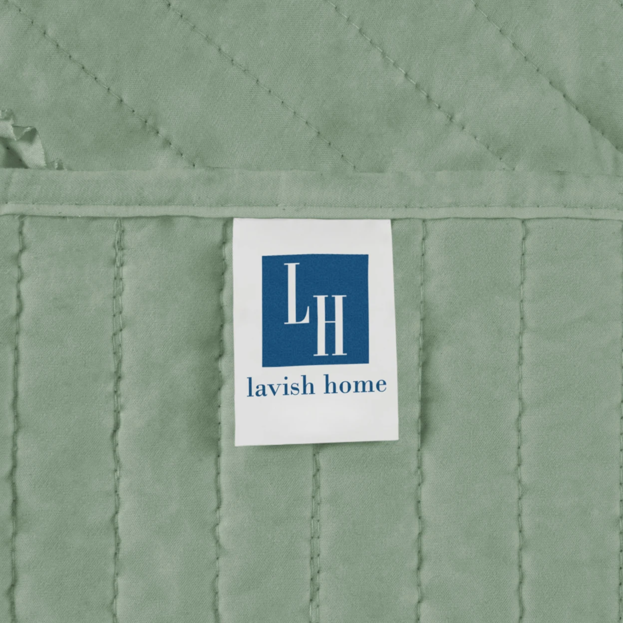 Мятная Королева 3 шт. набор стеганый покрывало элегантный полосатый рюшами