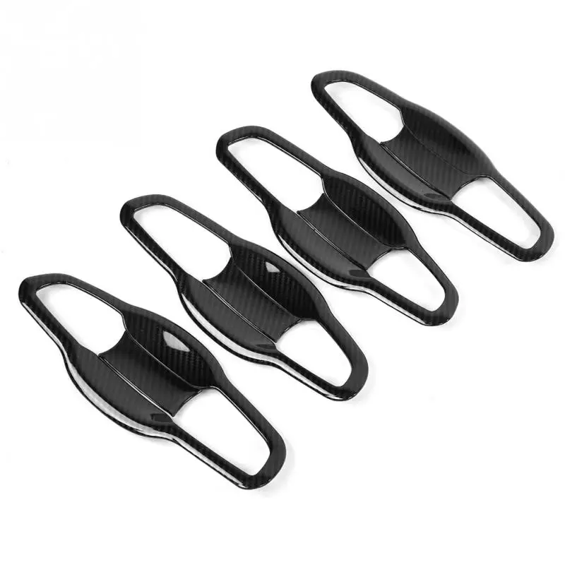 8 pcs Car Door Handle Bowl Frame Trim Stickers Protector for Honda CRV 2017 Styling Carbon Fiber Style Accessories NEW | Автомобили и