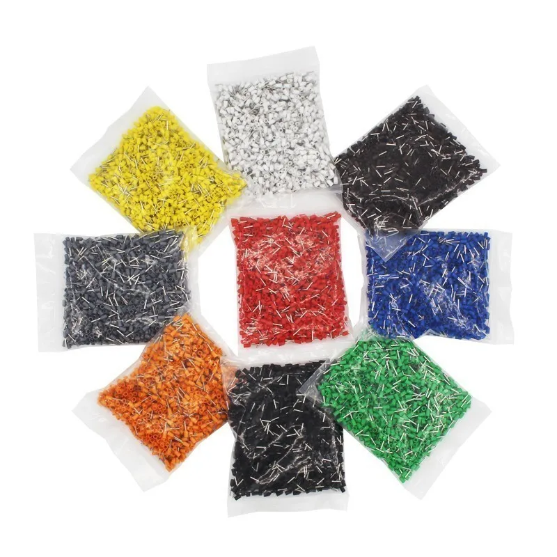 E6010 1000pcs/Pack Insulated Cord End Terminal Crimp Wire Connector Ferrules Crimping Terminals Tubular AWG #10 | Обустройство дома