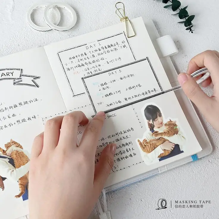 3 шт. 0 5 см * 7 м черно белая симпатичная Маскировка Stikcer Craft Creative School для детей васи