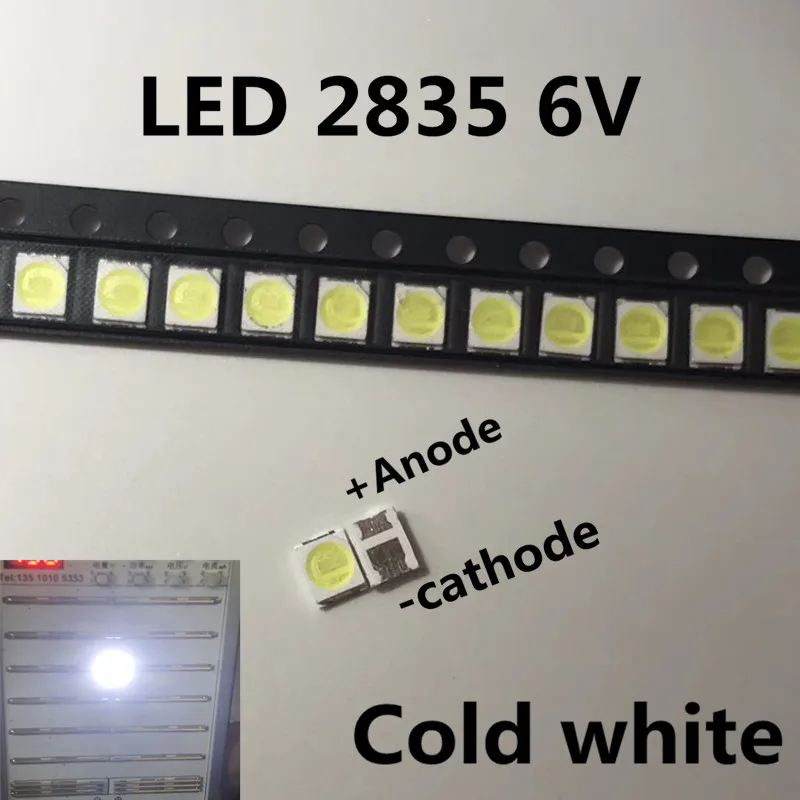 500pz/лот J-Fi 3528 SMD светодиодный 2835 6 V bianco Freddo 96LM для телевизора с ЖК-дисплеем |