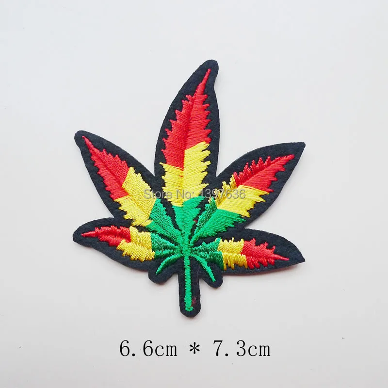 Милые винтажные нашивки в виде пальмовых листьев с железными листьями Вышитые