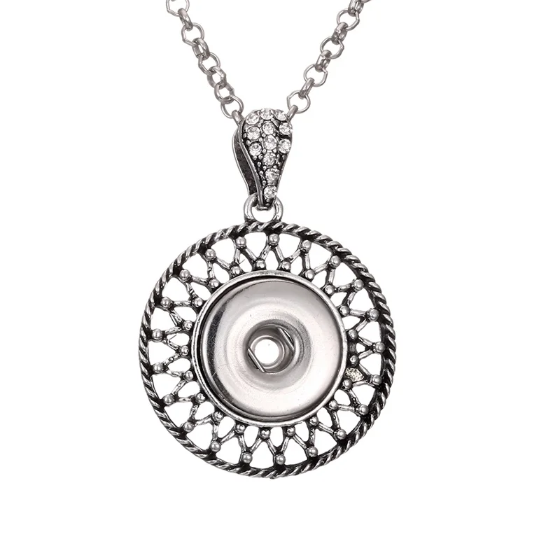 6 видов стилей винтажное круглое ювелирное ожерелье с кнопкой в виде сердца