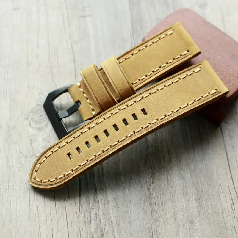 Ремешок для часов ручной работы из натуральной кожи универсальный браслет