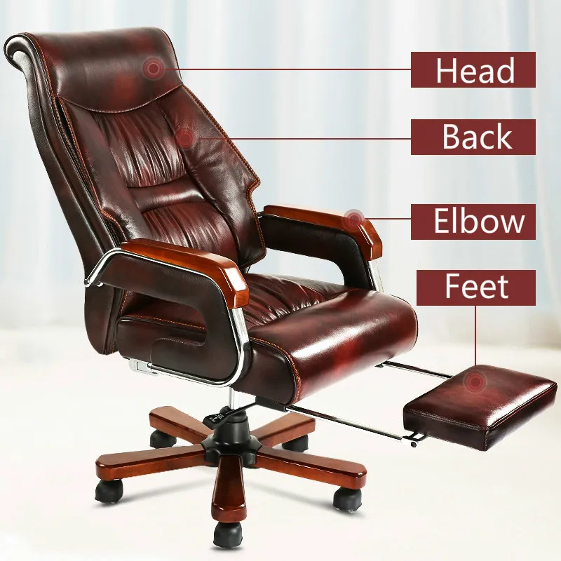 Роскошный высококлассный синтетический кожаное кресло начальника эргономичный
