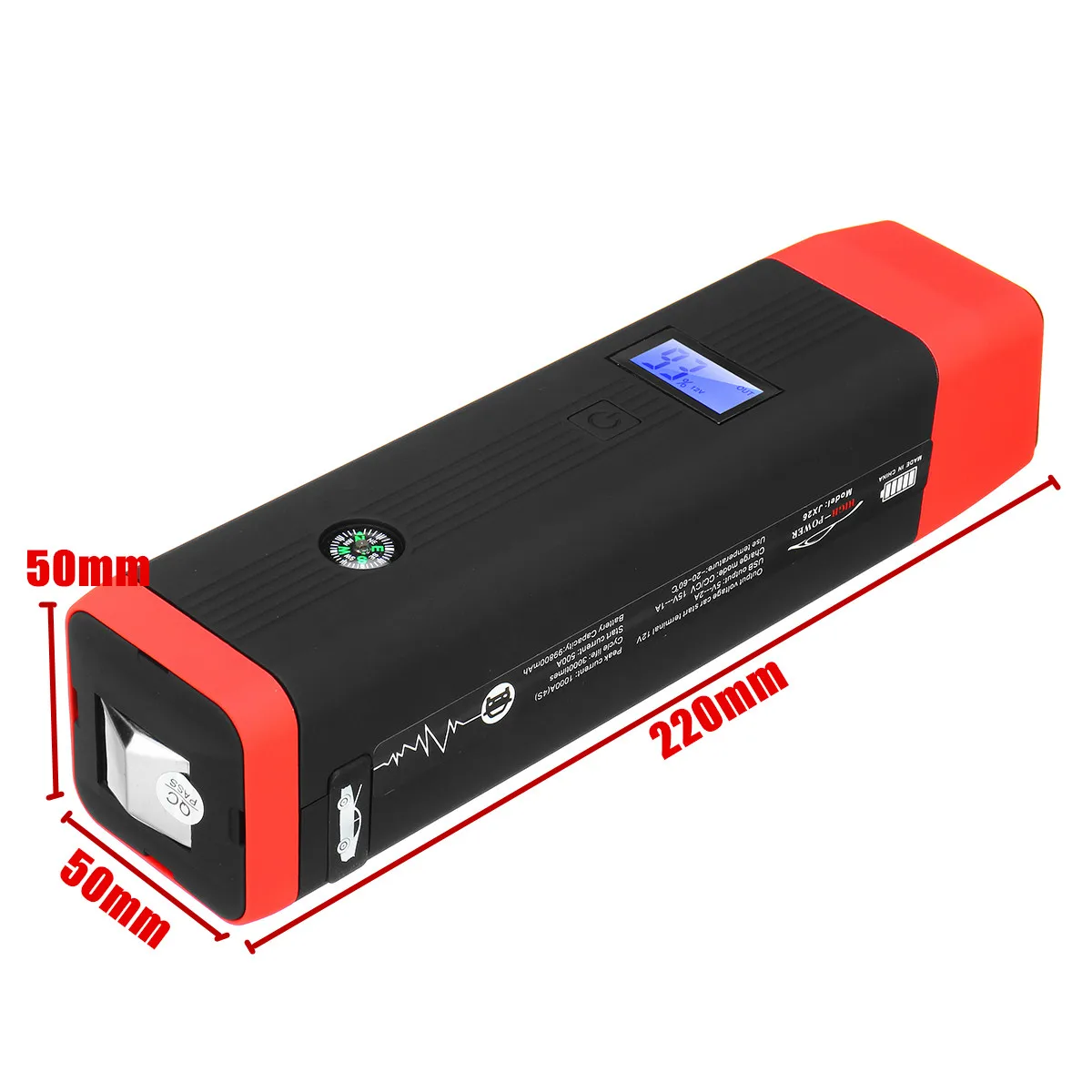 Многофункциональное пусковое устройство 99800 мАч 12 В 2usb 500 А портативный