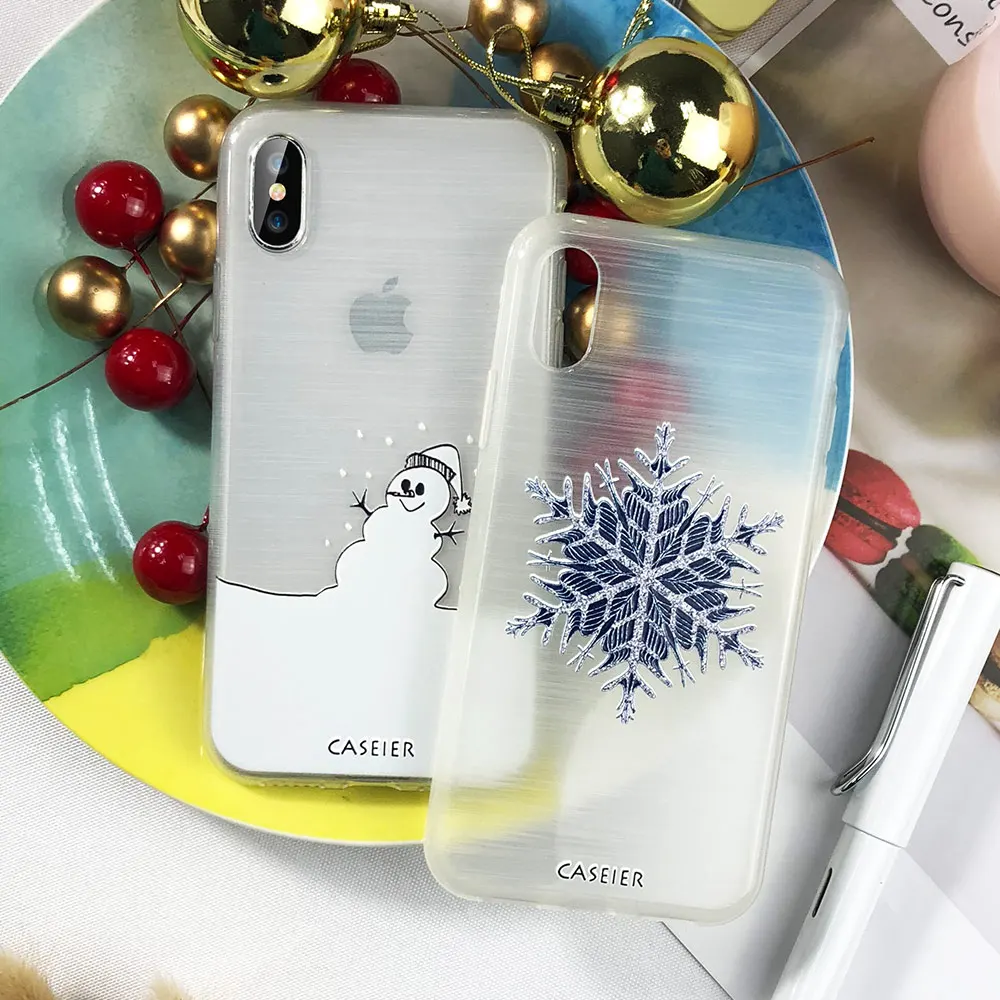 CASEIER Christmas Phone Case For Huawei P20 P9 Lite Honor 10 9 New Year Funda Shell Accessories |