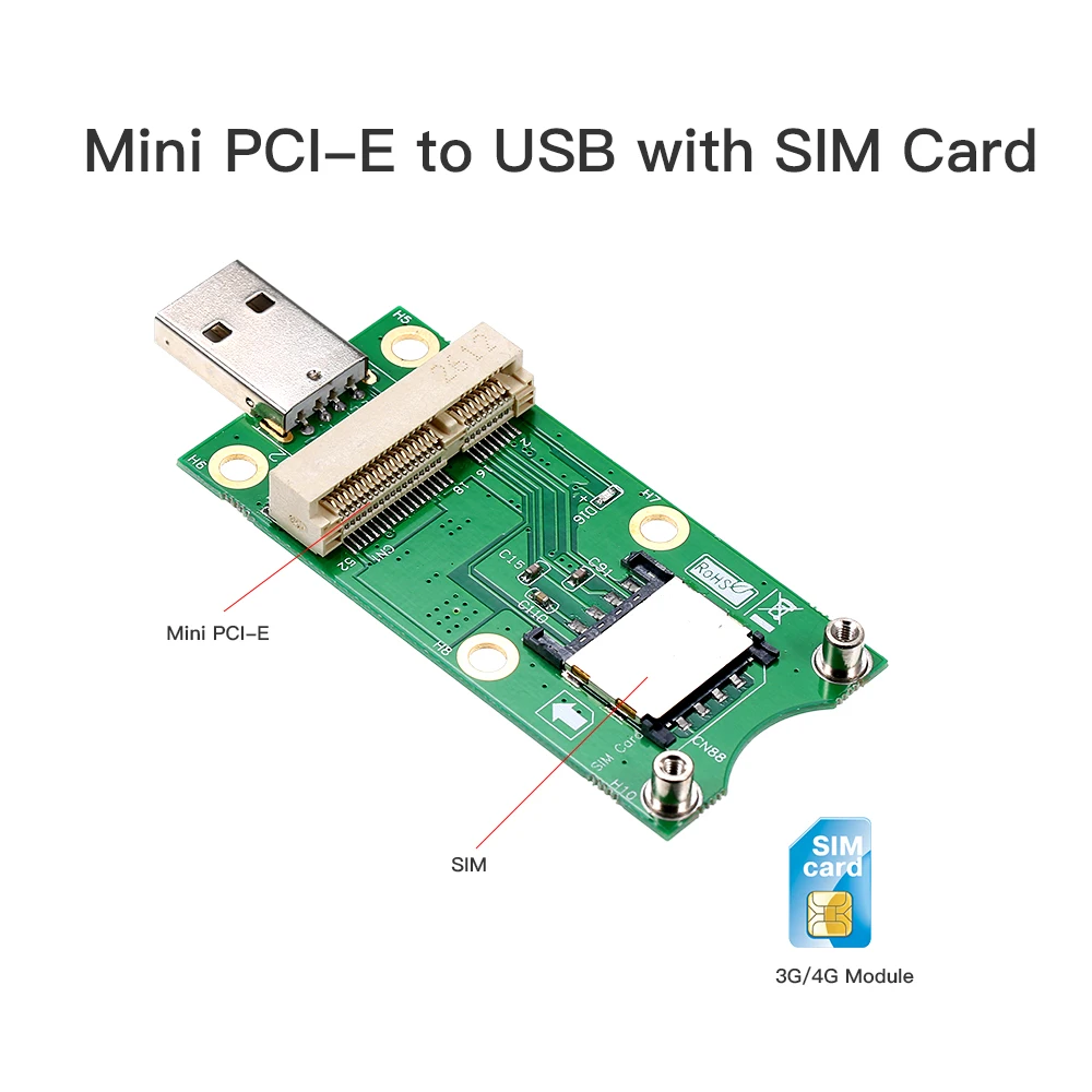 Mini PCI E к USB с SIM картой WWAN адаптер карта 3G/4G модуль|Компьютерные кабели и разъемы| |