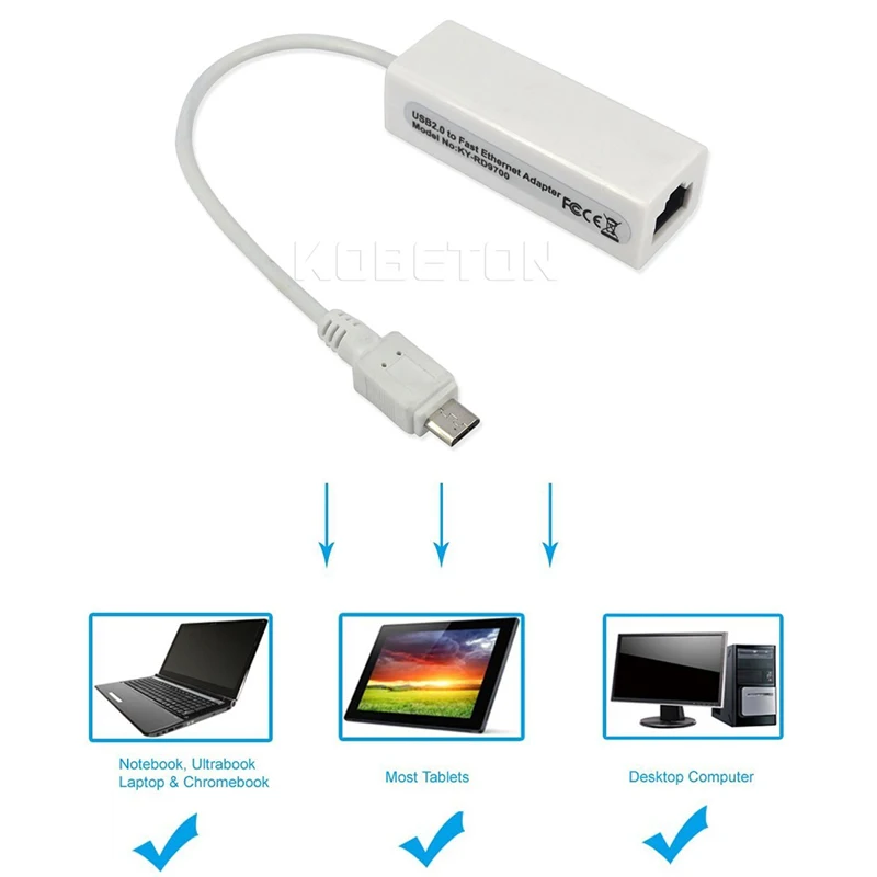 Адаптер Kebidu с USB на RJ45 Mini 2 0 Ethernet 10/100 Мбит/с Lan сетевая карта адаптер для ПК Windows