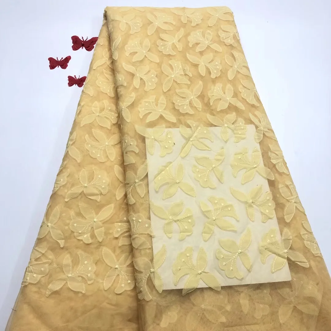 Royal White Lace Fabric Wedding Dress 2019 African Bridal Material Embroidered Grid RF30011 | Дом и сад