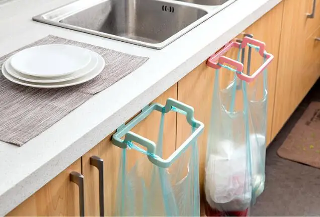 FASOTY Kitchen Door Back Portable Garbage Bag Bracket Home Cabinet Rag Hanging Rack Trash | Дом и сад