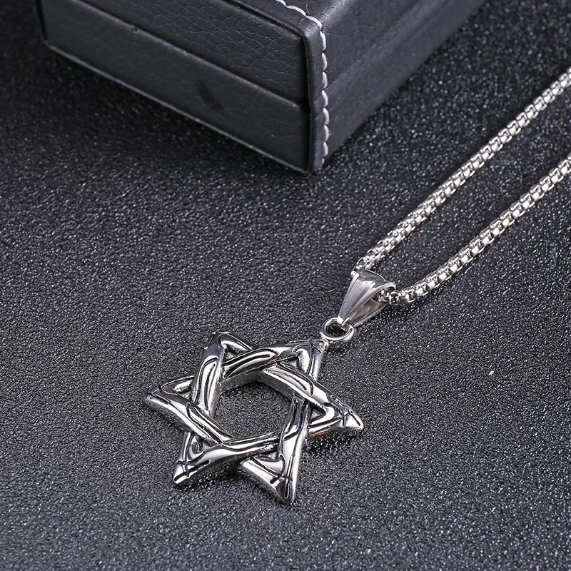 Винтажное ожерелье Звезда Давида Judaica религиозное Ювелирное Украшение щит