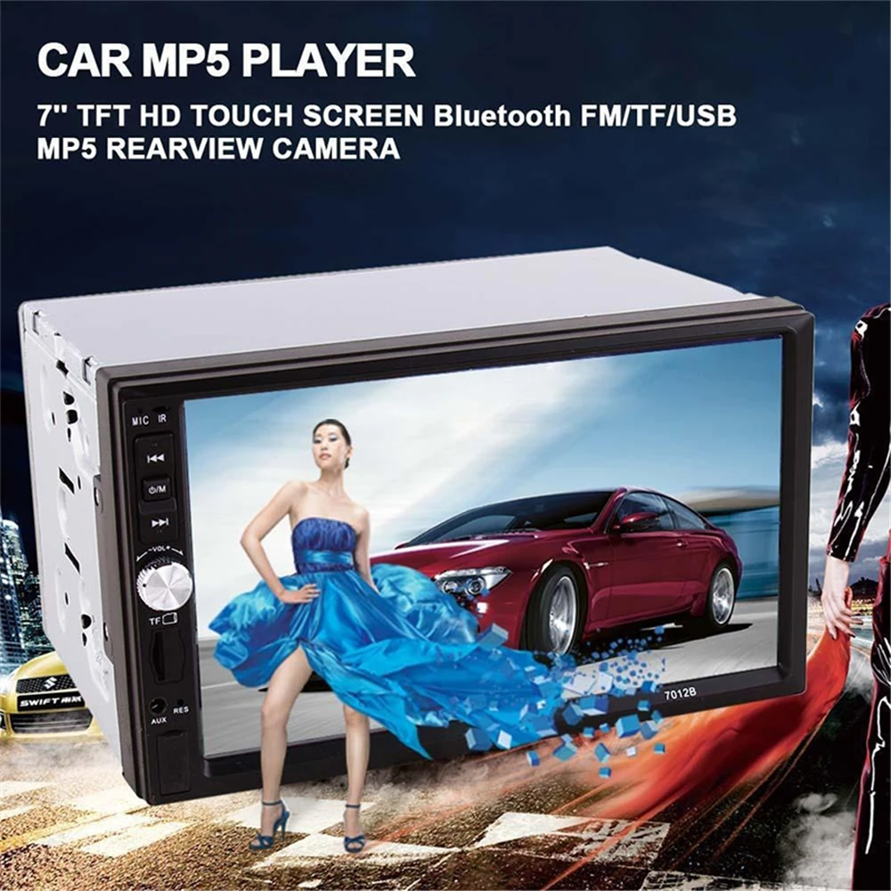 

7012B Touch Screen Car Video Player Car DVD 7 inch Bluetooth FM Radio Car MP5 Player 4* 45W