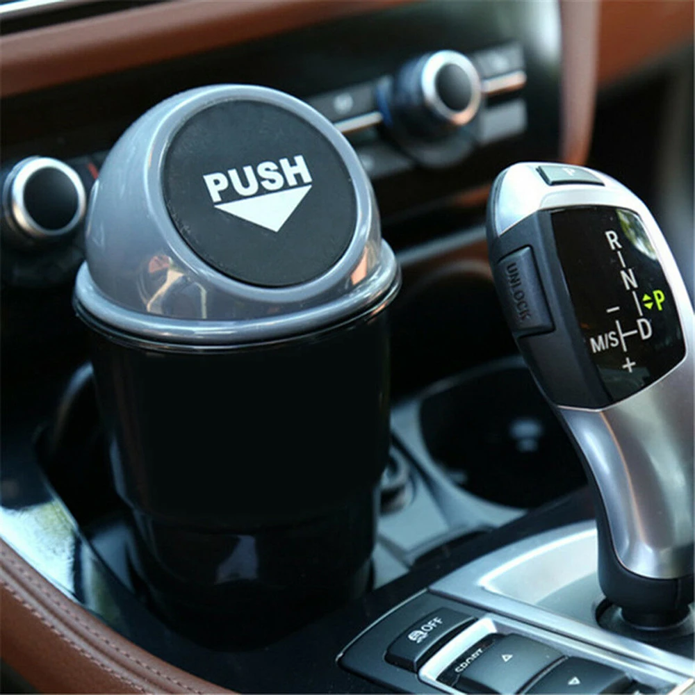 

Auto Car Trash Dust Case Holder Rubbish Bin Car Trash Can Mini Home Box Can Garbage Dust Case Storage Holder Car-styling 2019