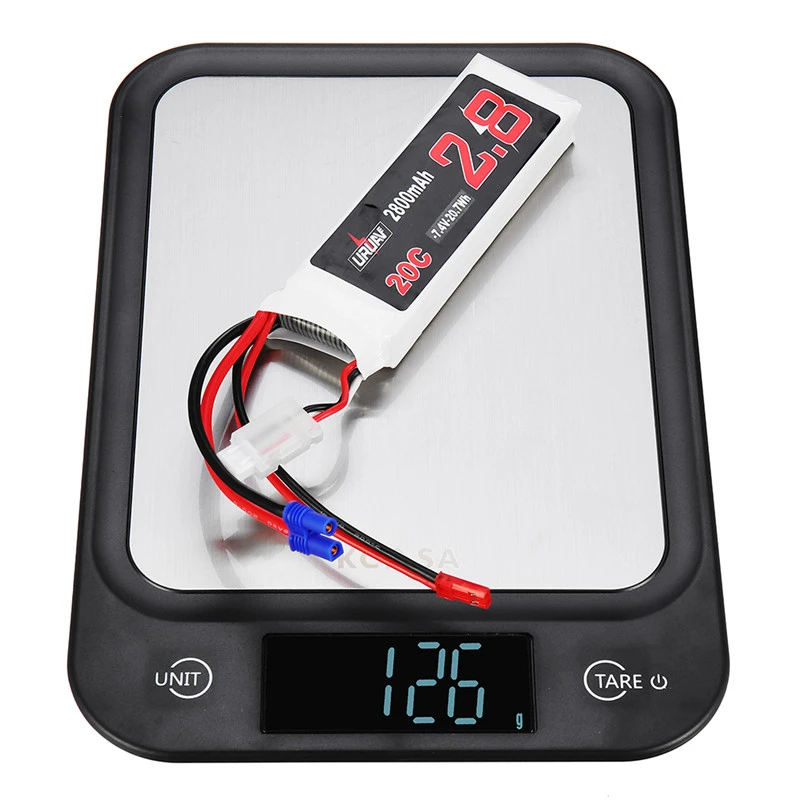 2 шт. URUAV 7 4 в 2800 мАч 20C 2S Lipo батарея EC2 JST разъем для Hubsan H501S H501A H501M H501C RC FPV гоночный