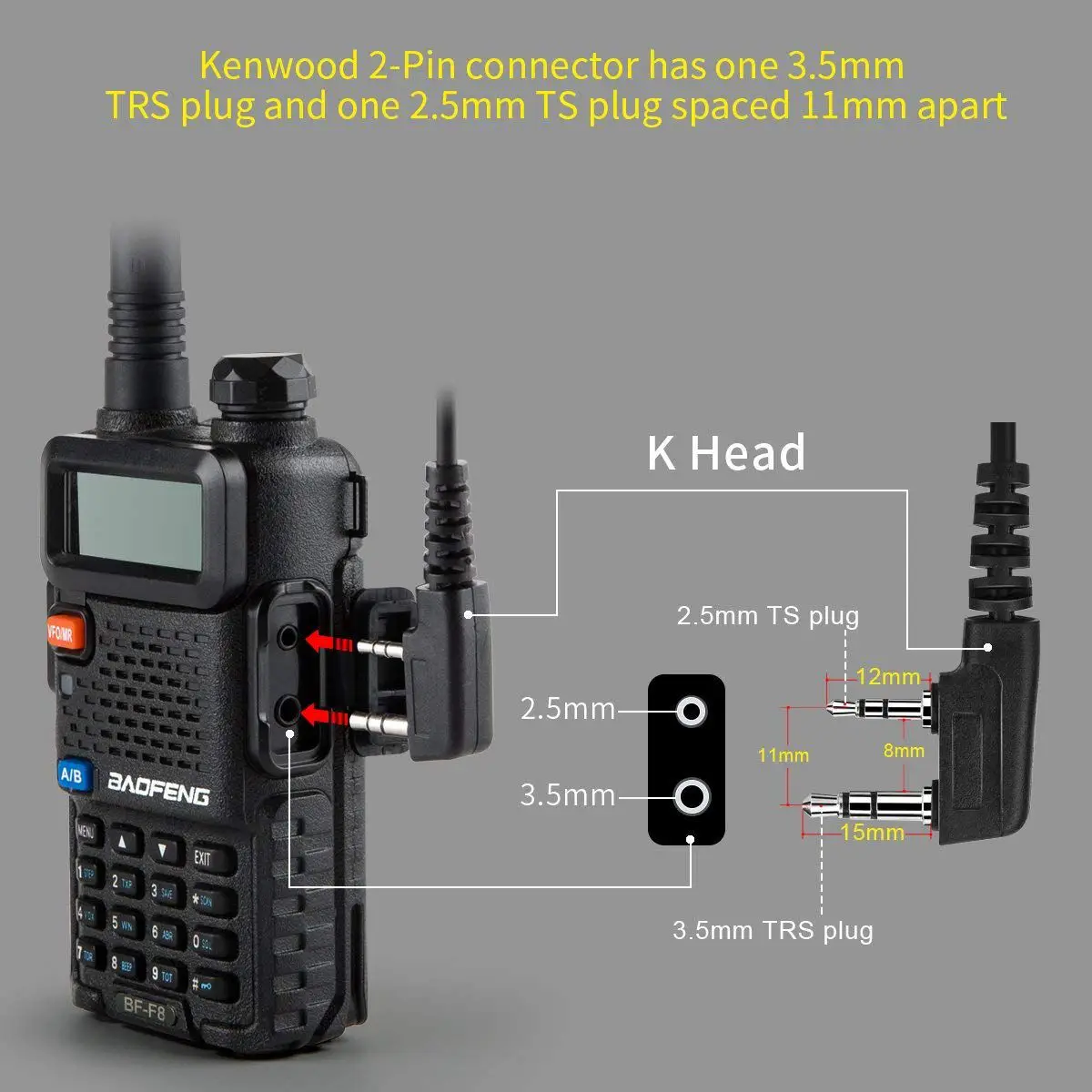 2-контактный Тайное Акустическая трубка иди и болтай Walkie Talkie “иди