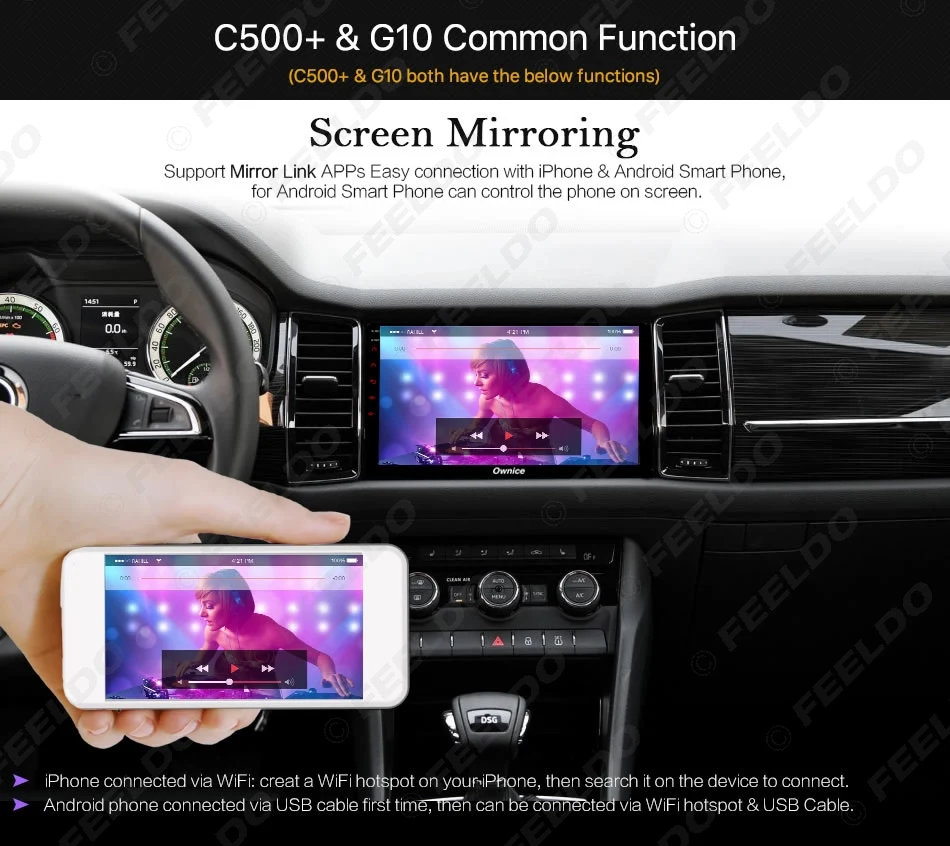 FEELDO 10 1 &quotAndroid 6 0 4 ядерный/DDR3 1G/16G/поддержка 4G ключ автомобильный медиаплеер с GPS/FM/AM