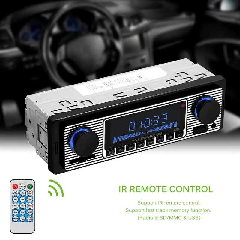 Onever электронный Bluetooth автомобильный радиоприемник громкой связи стерео аудио mp3