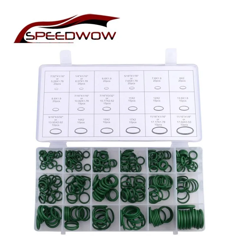 

SPEEDWOW 270pcs Rubber O-Ring Gasket Car Air Conditioning System Gas Watertightness O-rings Gasket Washer