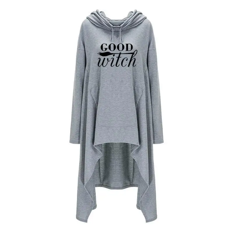Hoodies For Women Long Irregular Letters Print Sweatshirt Femmes Sweatshirts Tops Female Printing Youth Thick Creative | Женская одежда
