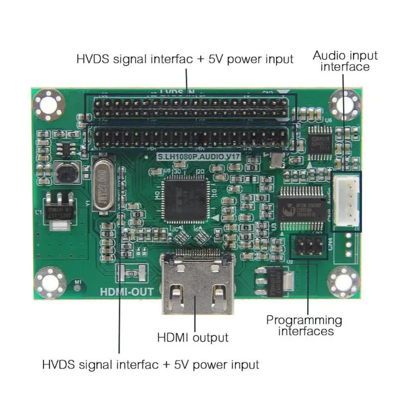 Geekworm LVDS к HDMI адаптер плата конвертер Поддержка 1080 P Разрешение|Демонстрационные