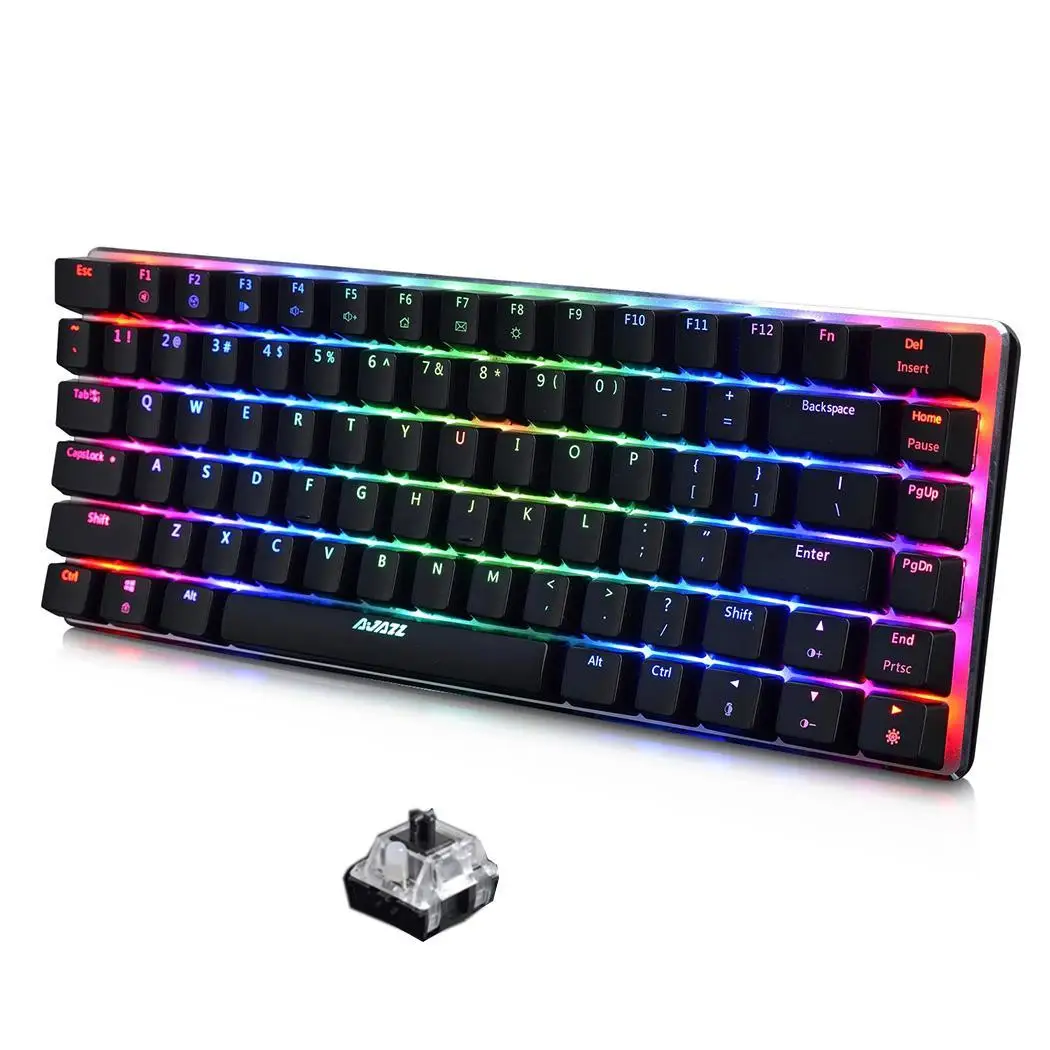 82 клавиши эргономичная Игровая USB Проводная Мода AK33RGB клавиатура для компьютера