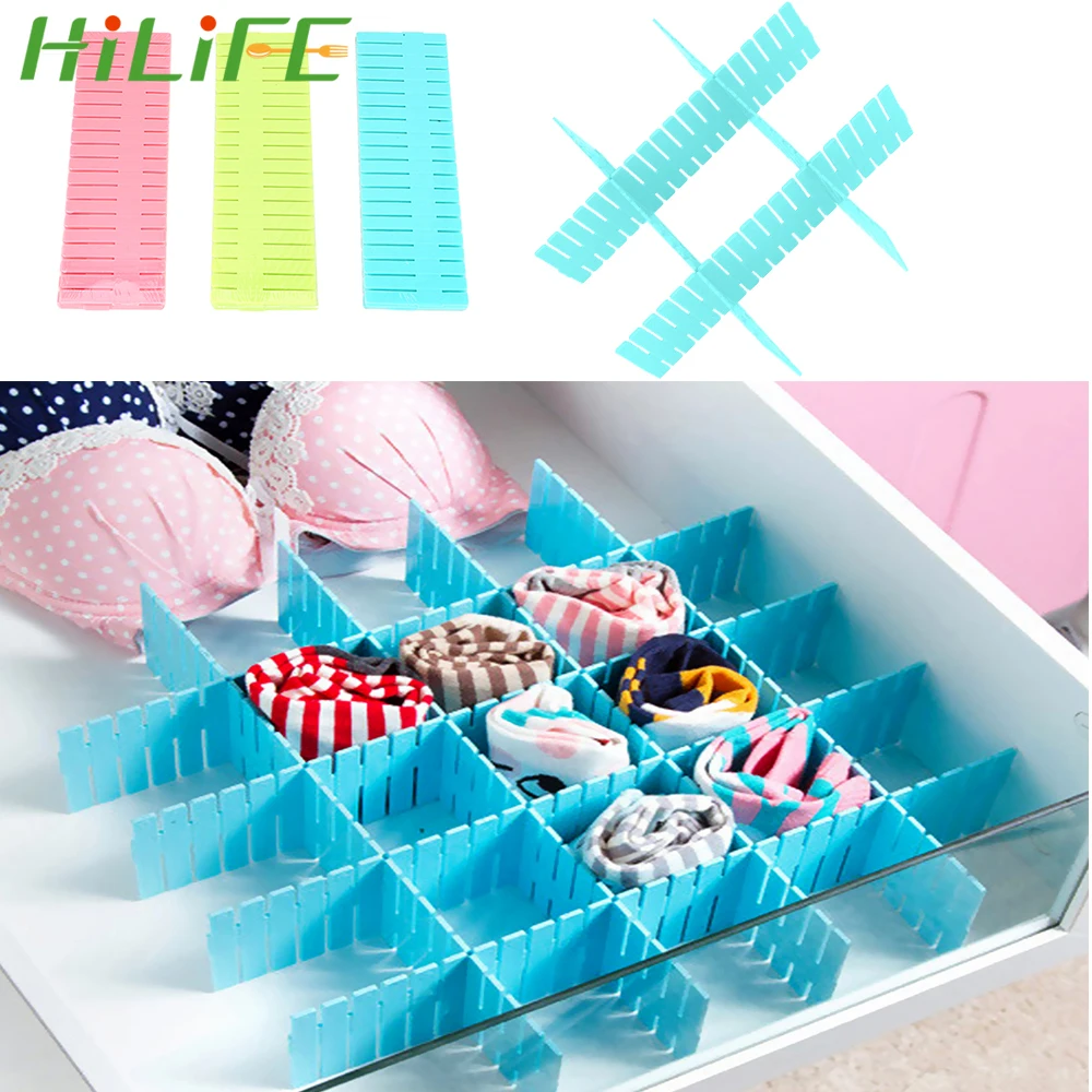 HILIFE 4 шт./компл. шкаф для ящика перегородка нижнего белья Органайзер хранения
