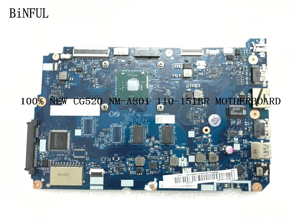 BiNFUL доступная материнская плата для ноутбука CG520 NM A801 LENOVO 110 15IBR ноутбук ПК