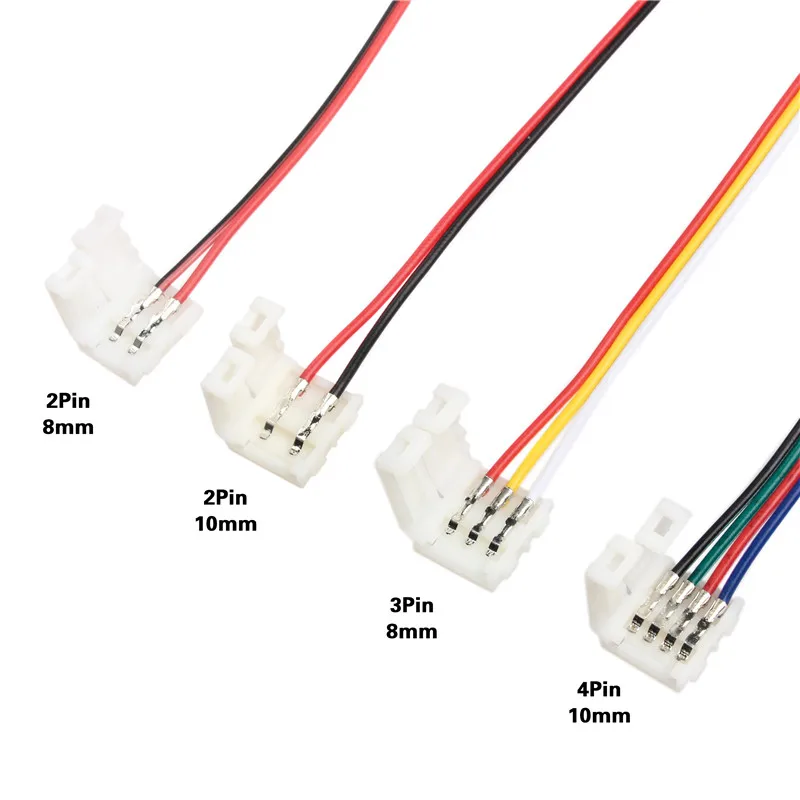 5/10 шт разъем комплект 2Pin 3Pin 4Pin 8 мм 10 светодиодный PCB адаптера для 3528 5050