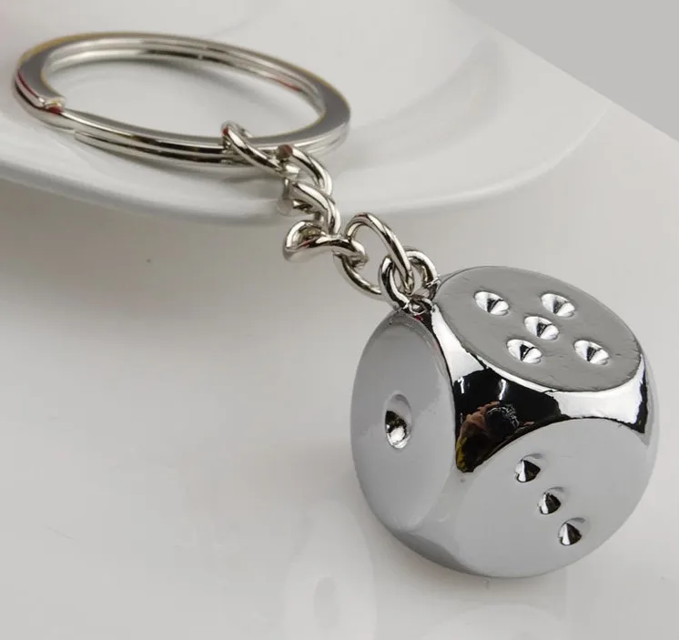Мода авто казино lucky брелок с игральной костью для ключей мужчин и женщин