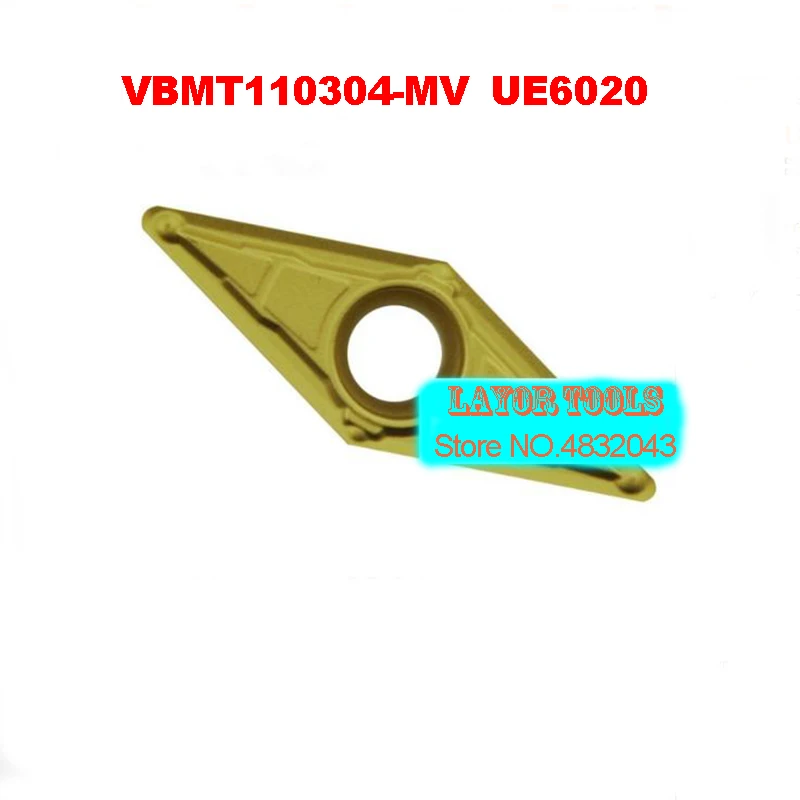 Free shipping 10pcs VBMT110304-MV UE6020 carbide inserts for SVJBR/SVQBR,Turning Blades,Cutting Tips for Steel