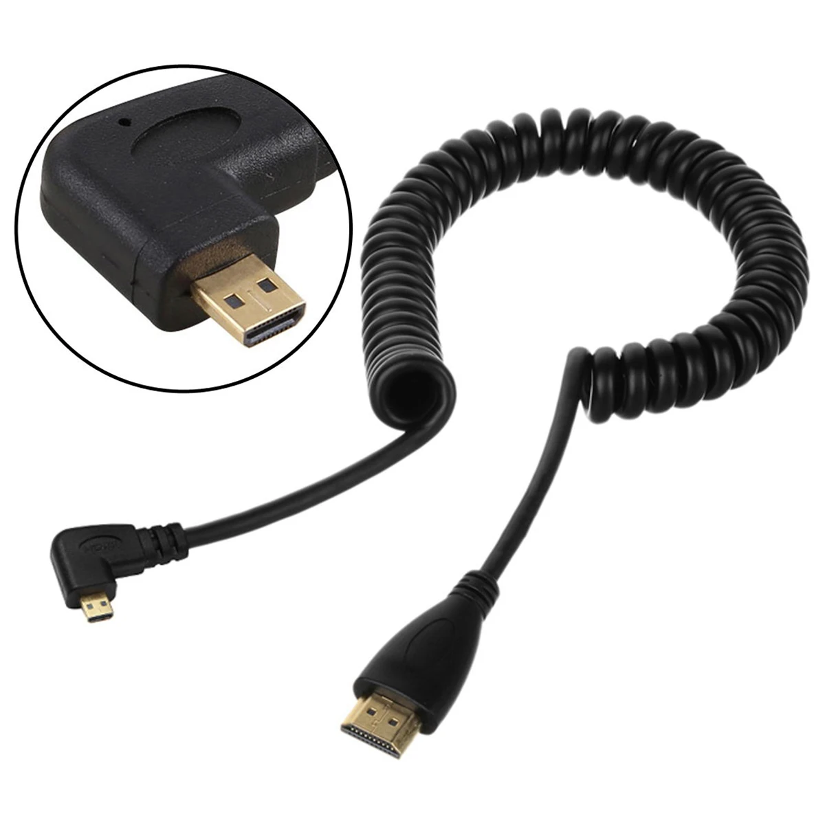 Левый Угловой Micro HDMI к Мужской кабель растягивается длина для камер| |