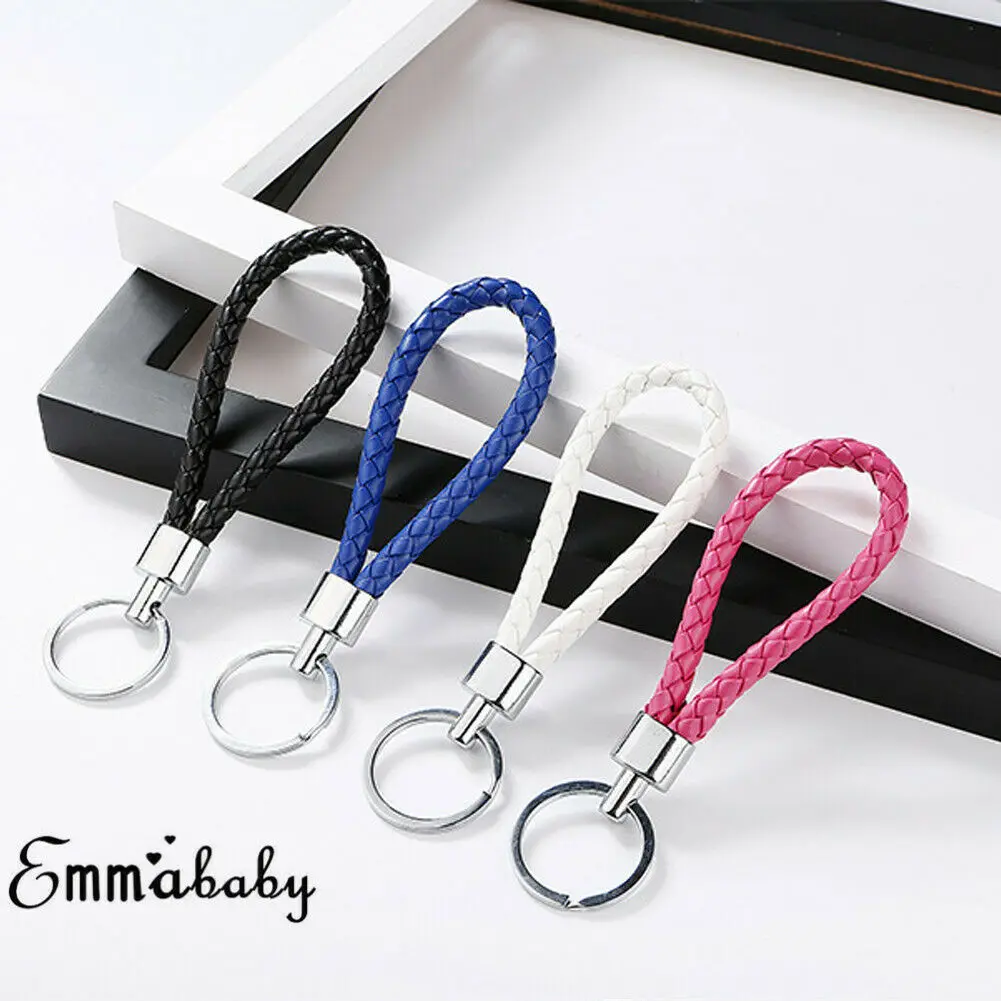 1PC Car Key Buckle Alloy Metal Ring Leather Chain Keychain Cute Lover New | Автомобили и мотоциклы
