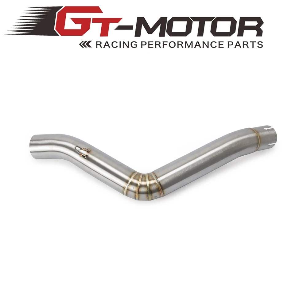 

Motorcycle Exhaust Middle Pipe Link Pipe Slip on Without Muffler For Benelli TRK 502 TRK502 2016 2017 2018