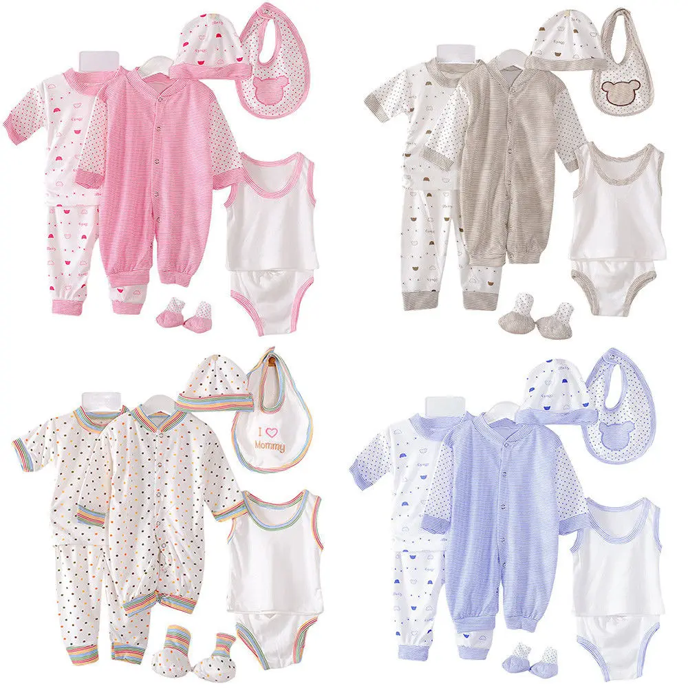 

Pudcoco Baby Set 0-3M 8Pcs Newborn Infant Kids Baby Boy Girl T-shirt Tops+Pants Outfits Clothes Set