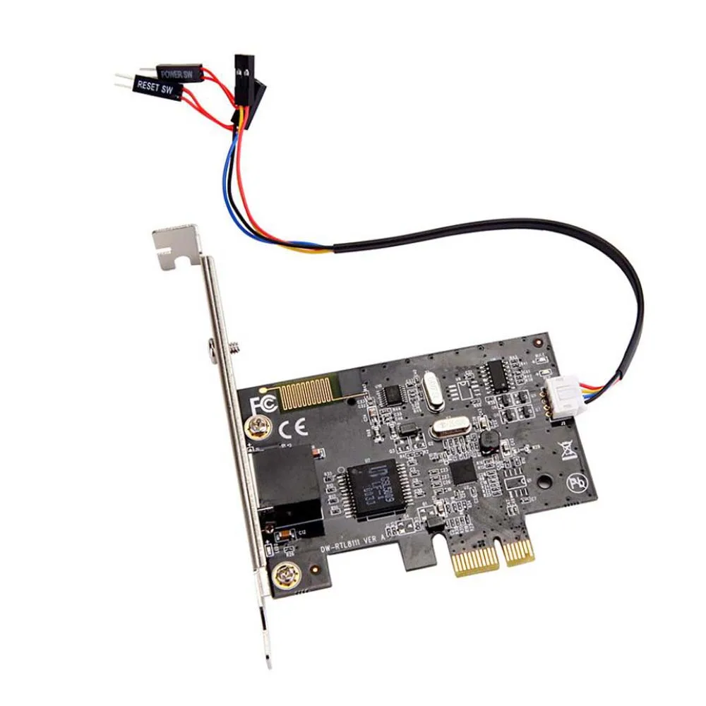 Коммутатор питания для ПК 1000 Мбит/с 1 Гб Gigabit Ethernet PCI E Express|Компьютерные кабели и