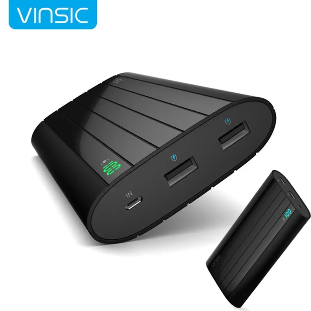 Мощность Bank 20000 mAh Портативный ЖК дисплей Dual легкий вес компактный размер USB